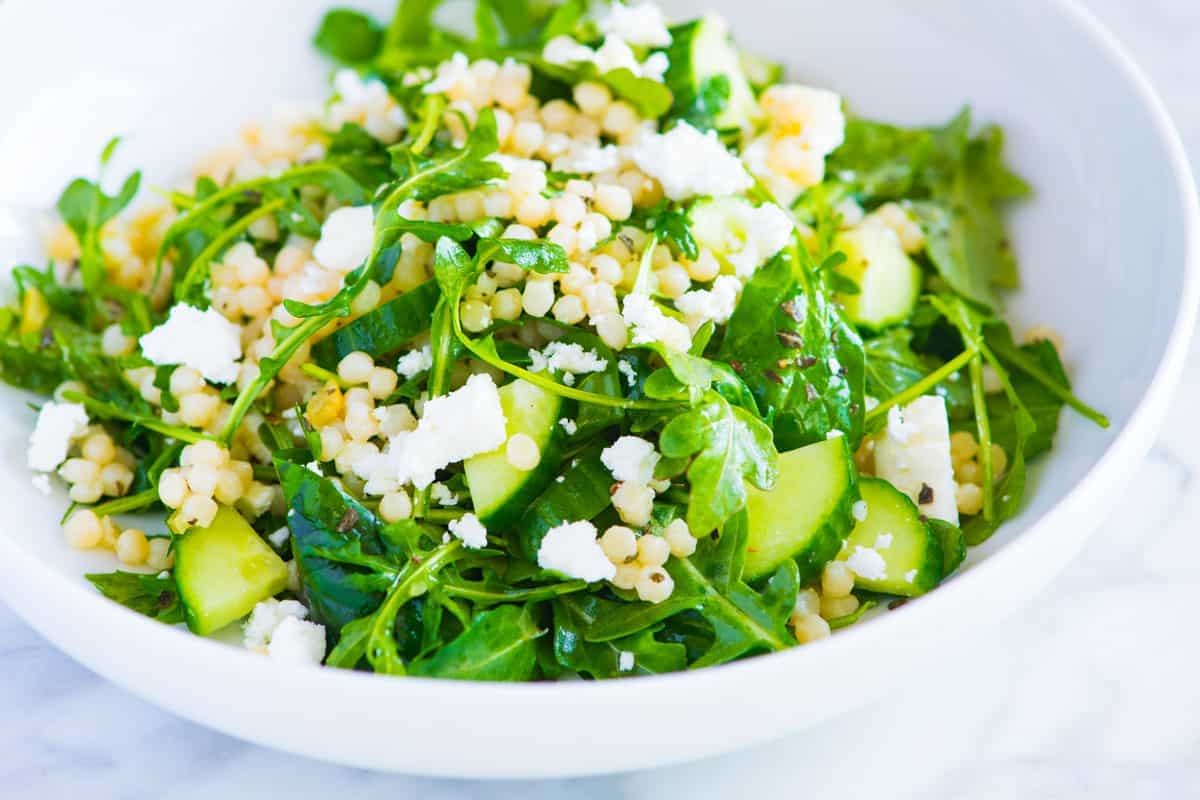 Arugula Couscous and Feta Salad