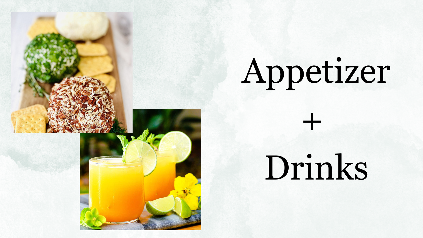 Cheese Ball + Refreshing Spring Drink