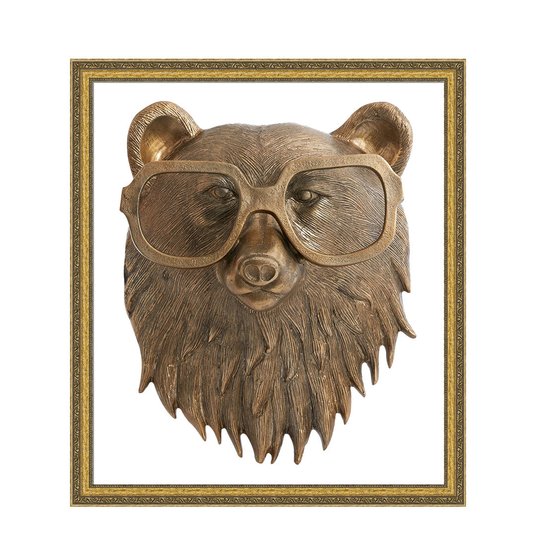 Beatrice the Bear - Thin Antique Gold Frame