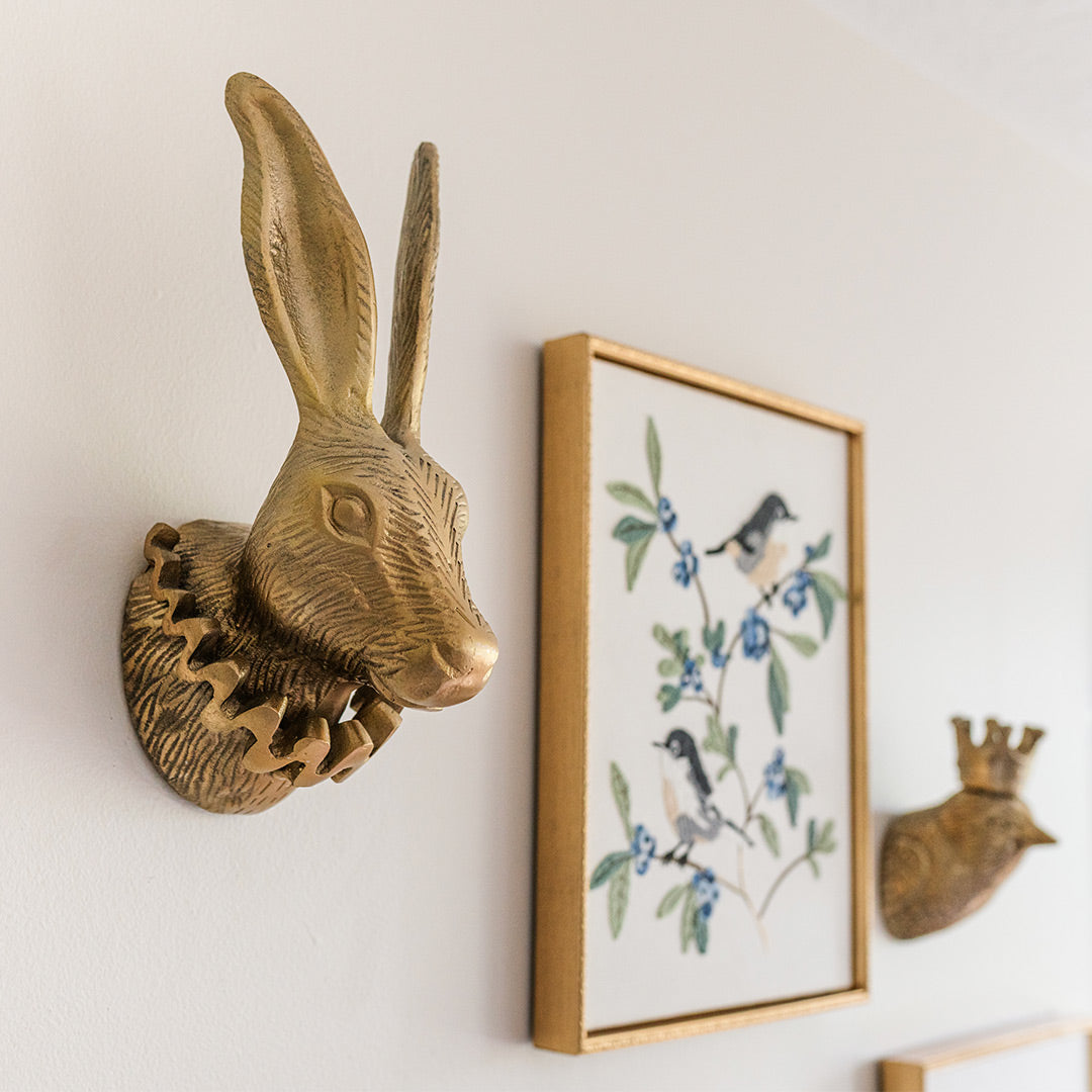 Clover the Rabbit Wall Mount (Antique Champagne Finish)