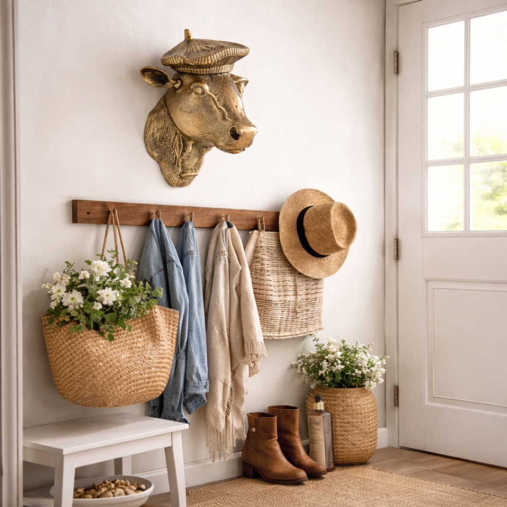 Bella the Cow Wall Mount (Antique Champagne Finish)