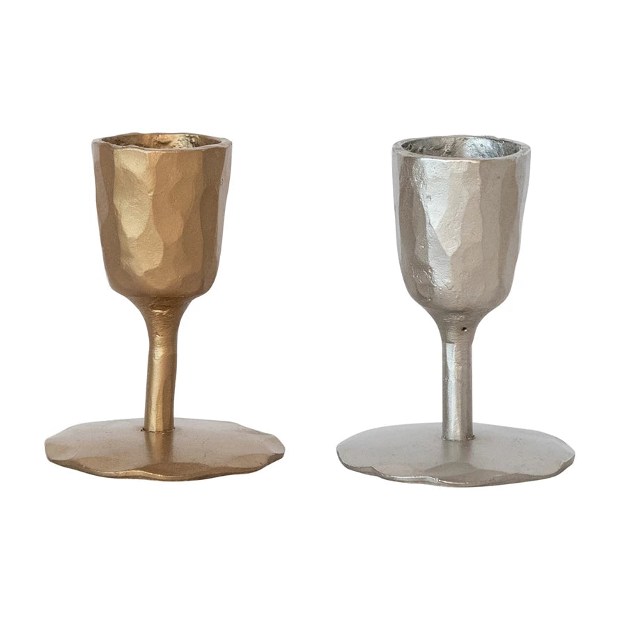 Gold or Silver Taper Candle Holder
