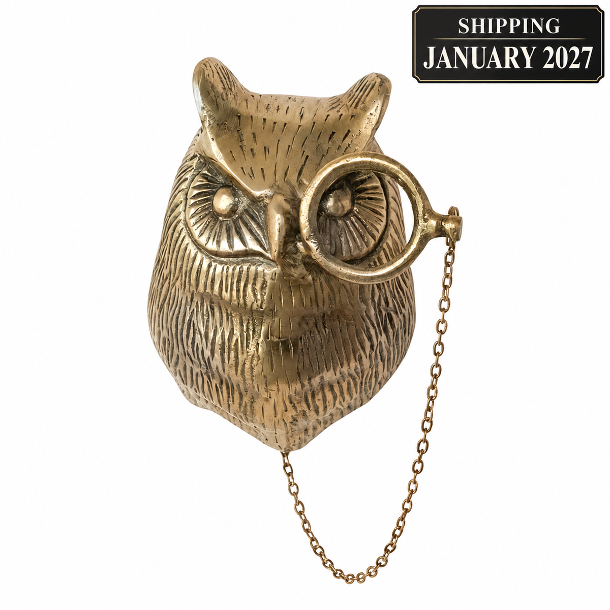 Henry the Owl Wall Mount (Antique Champagne Finish)
