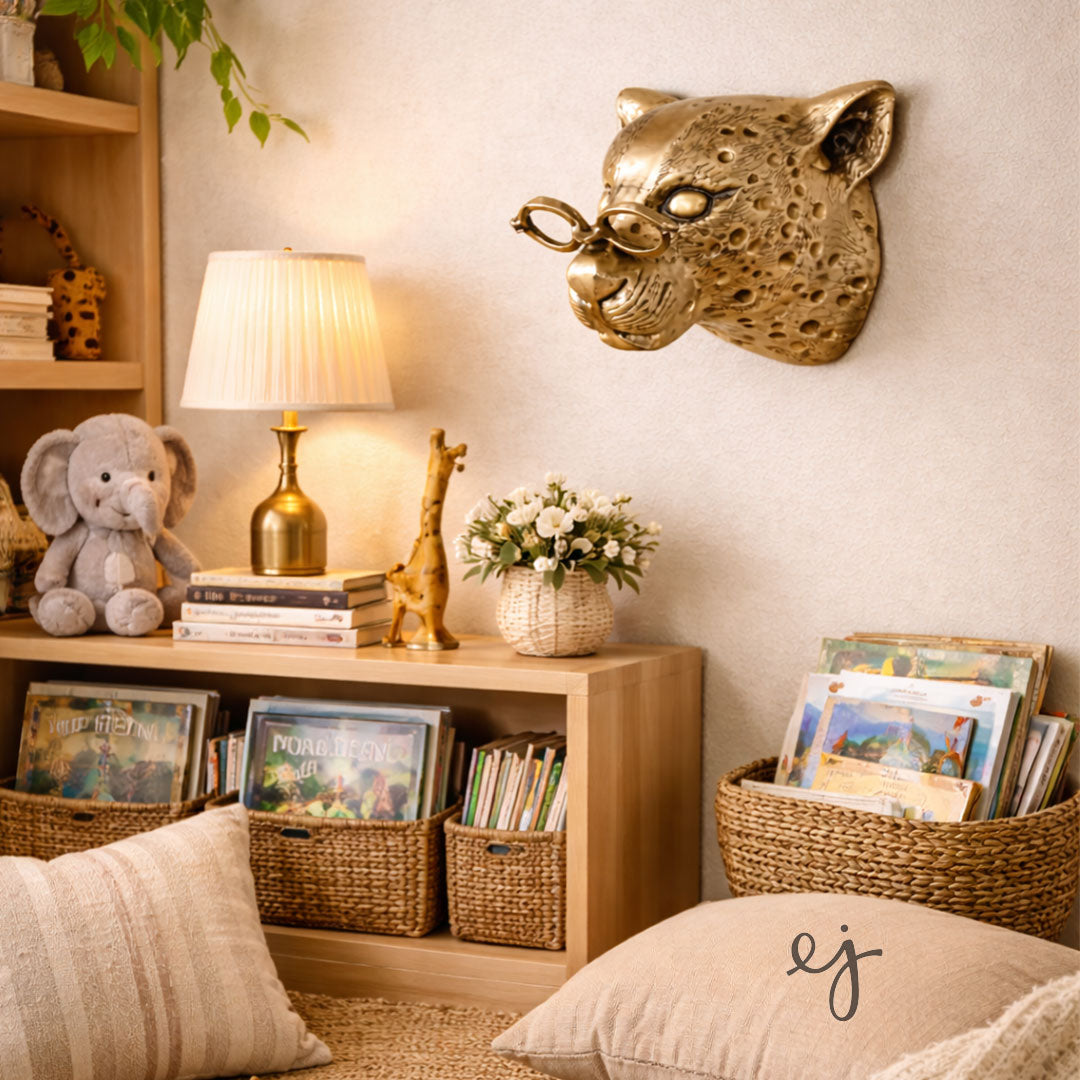 Percy the Cheetah Wall Mount (Antique Champagne Finish)
