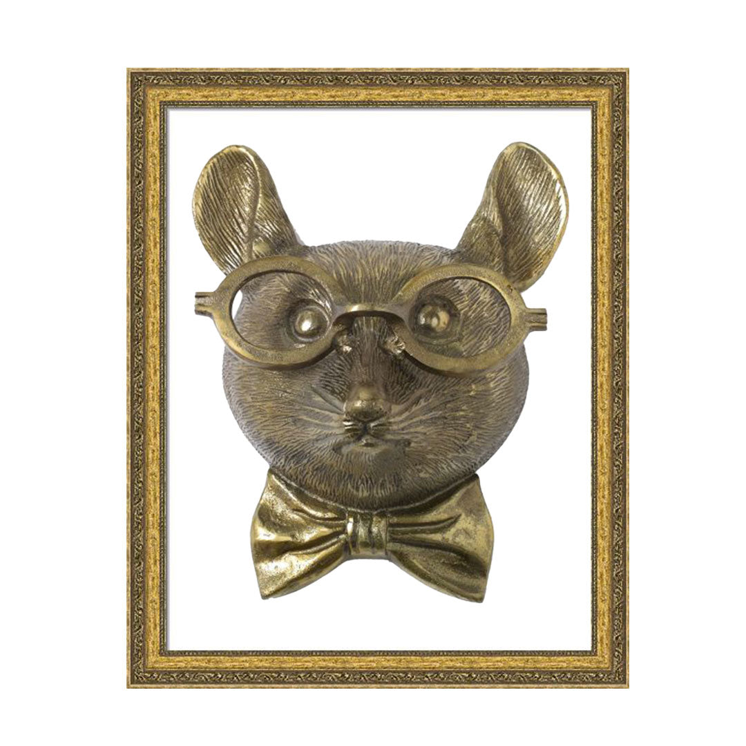 Louie the Mouse - Thin Antique Gold Frame