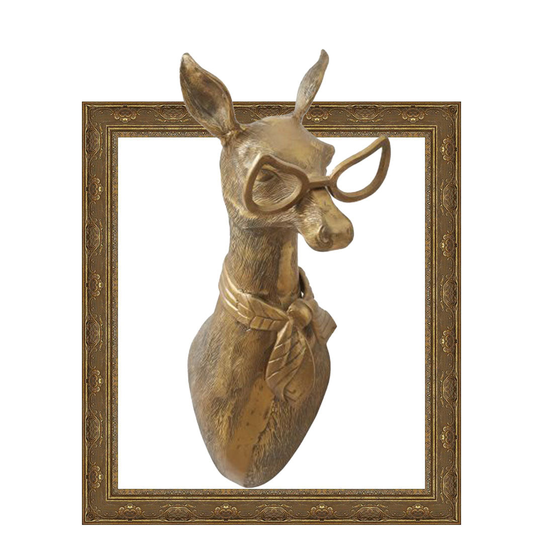 Margie the Fawn - Antique Gold Frame