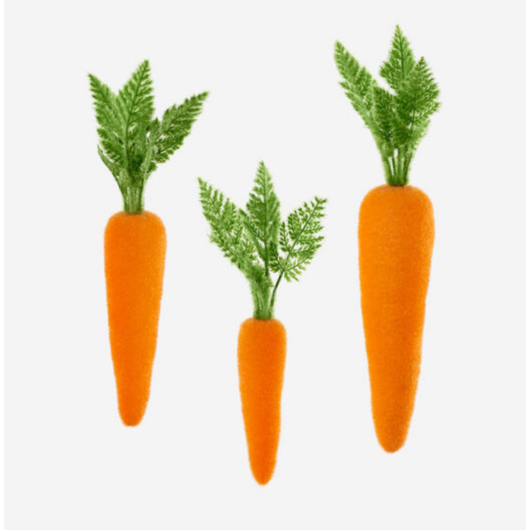 Flocked Orange Carrots