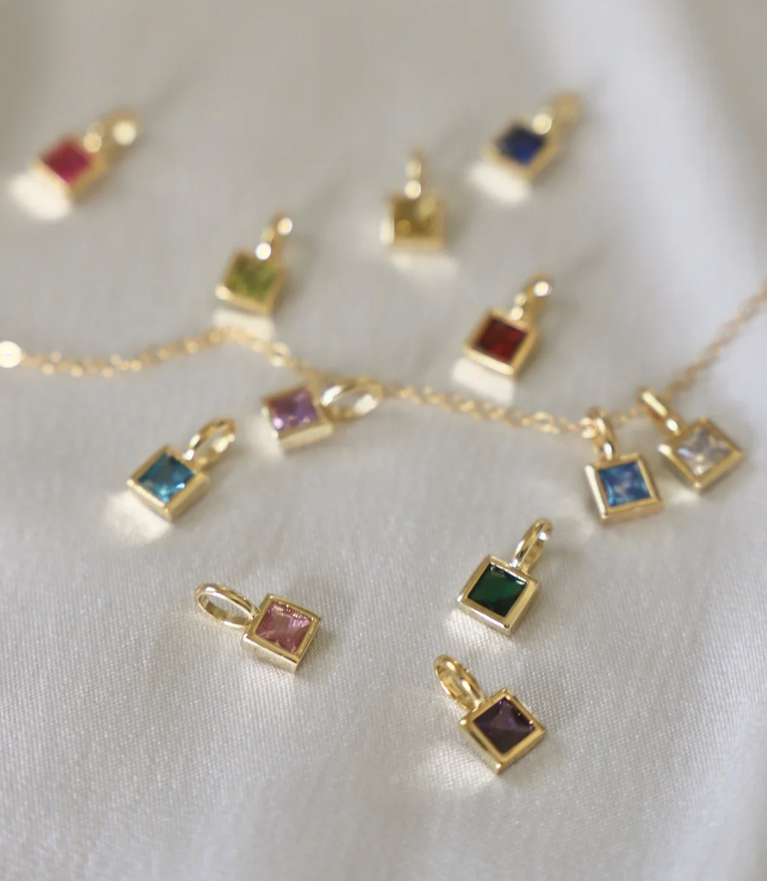 Katie Waltman Square Bezel Birthstone Charm