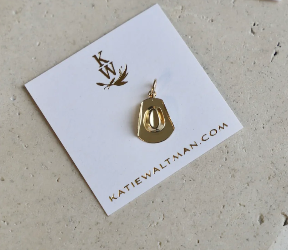 Gold Cowboy Hat Charm