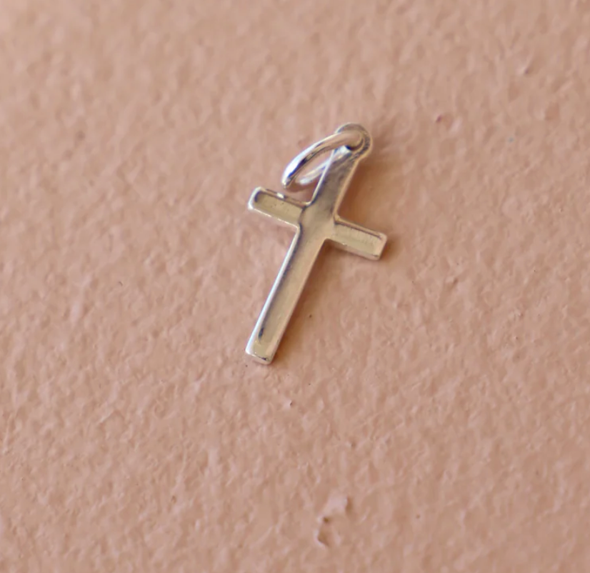 Silver Cross Charm