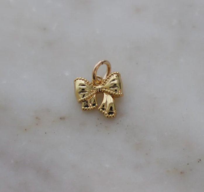 Gold Mini Bow Charm