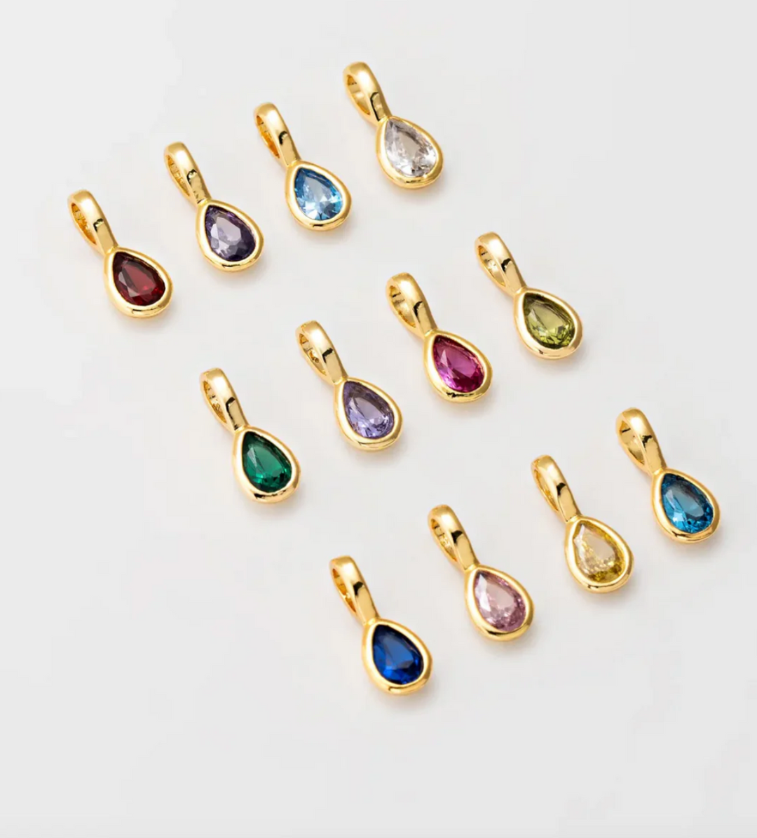 Katie Waltman Teardrop Bezel Birthstone Charm