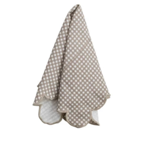 Gingham Scalloped Napkin