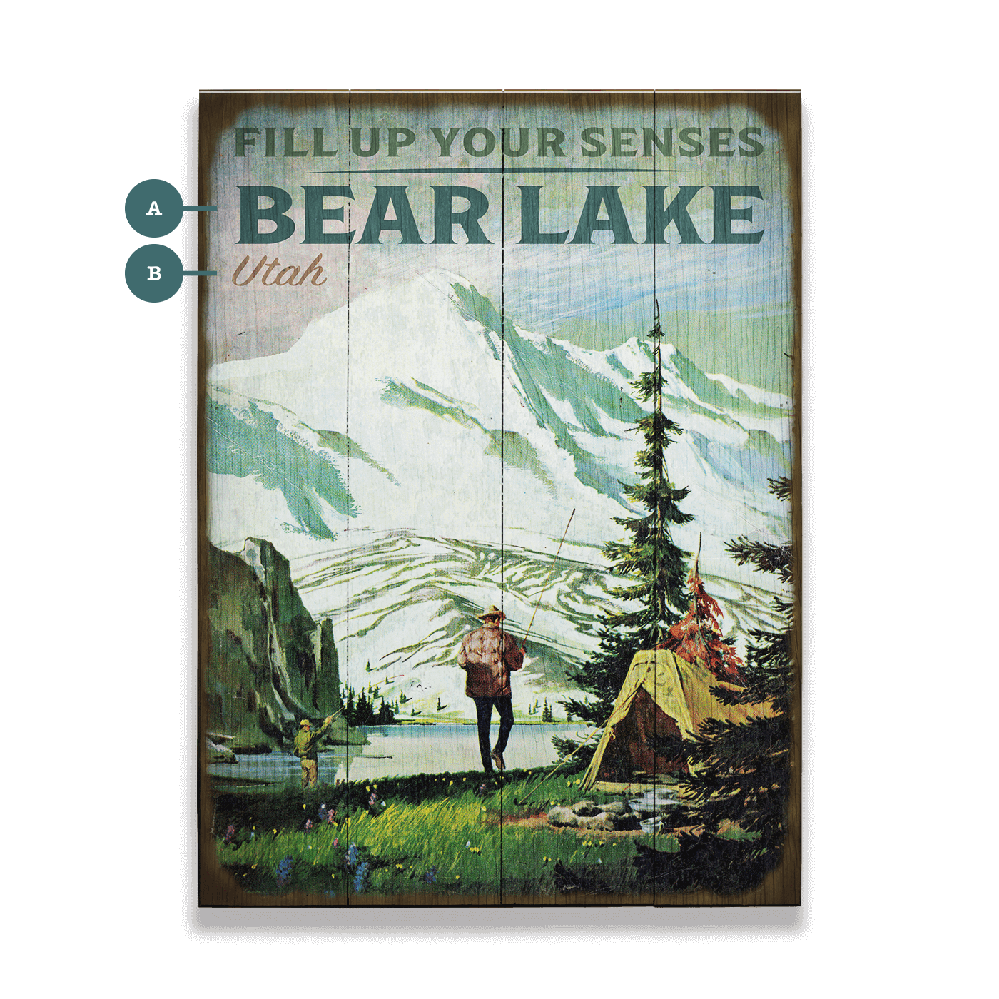 In the Mountains Personalized Vintage Sign