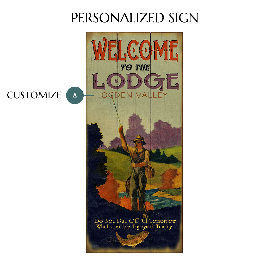 Welcome Personalized Vintage Sign