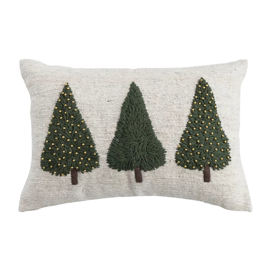 Beaded Trees Lumbar Pillow
