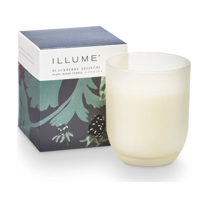 Blackberry Absinthe Glass Candle Small