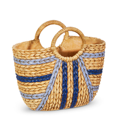 Blue Resin Purse Planter