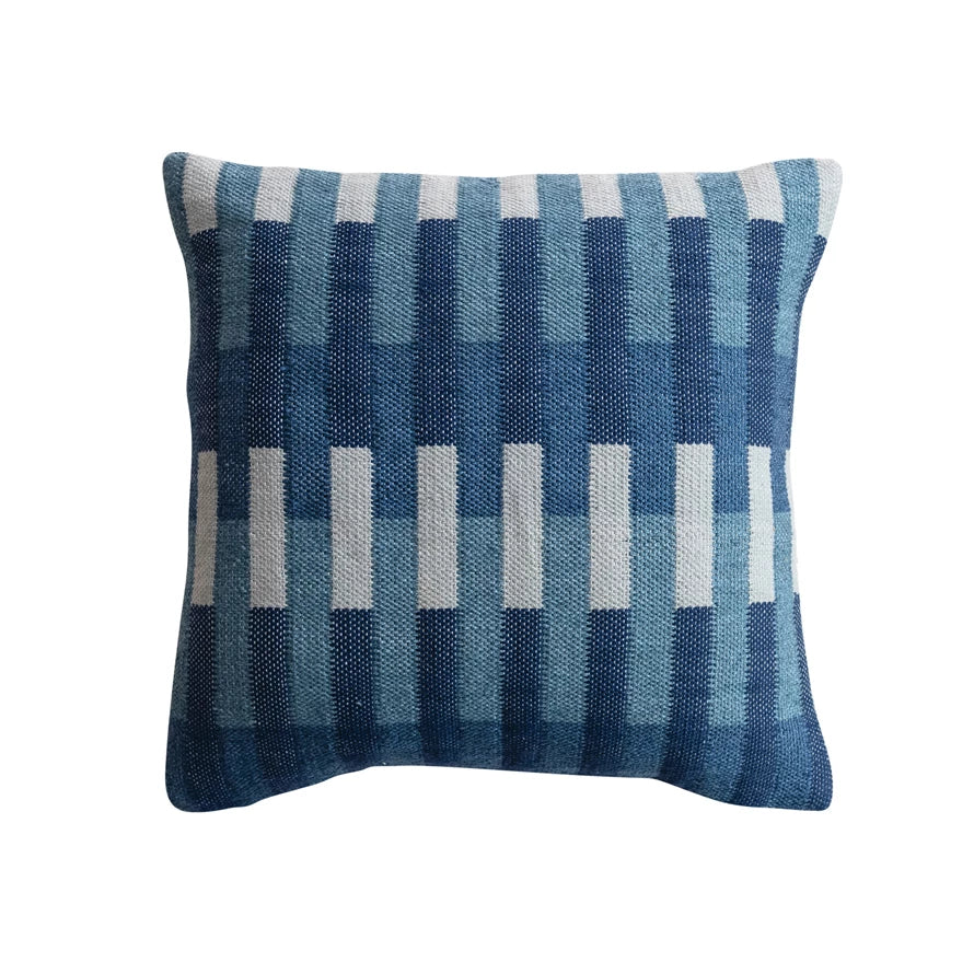 Geometric Blue Pillow
