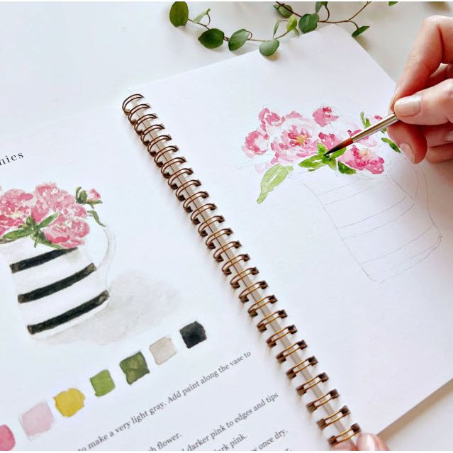 Bouquets Watercolor Workbook