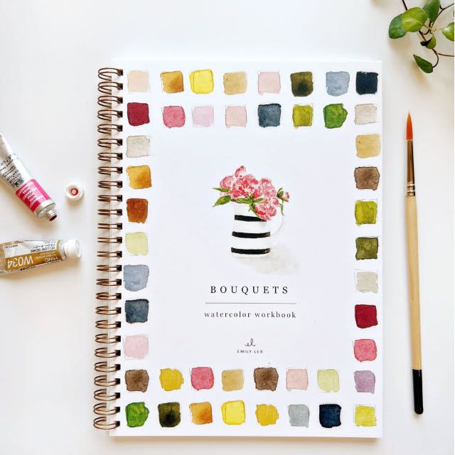 Bouquets Watercolor Workbook