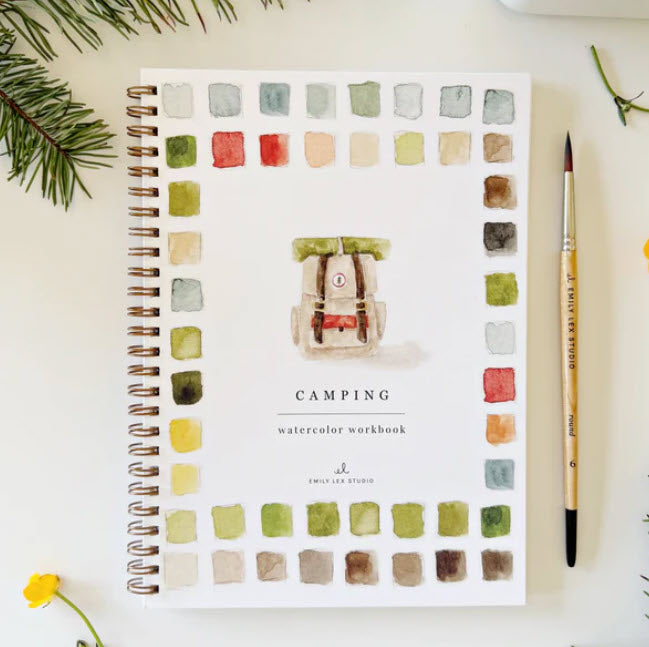 Camping Watercolor Workbook