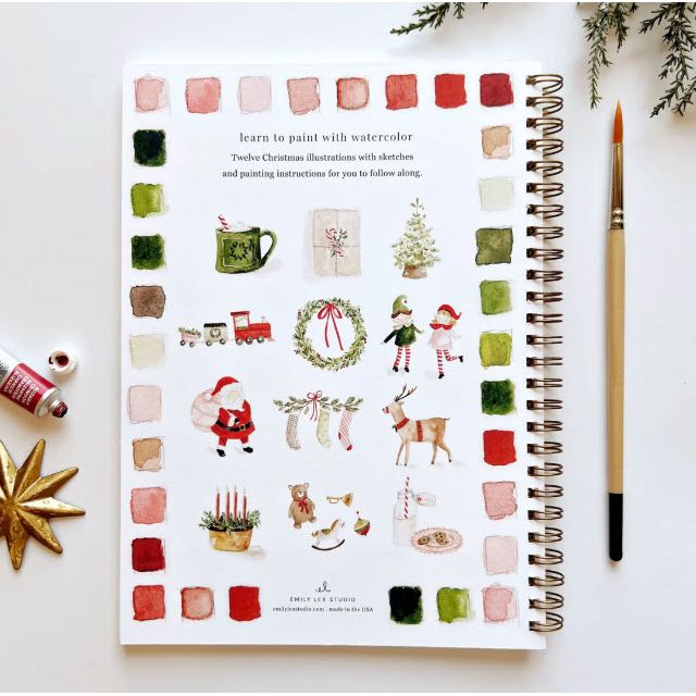 Christmas Watercolor Workbook