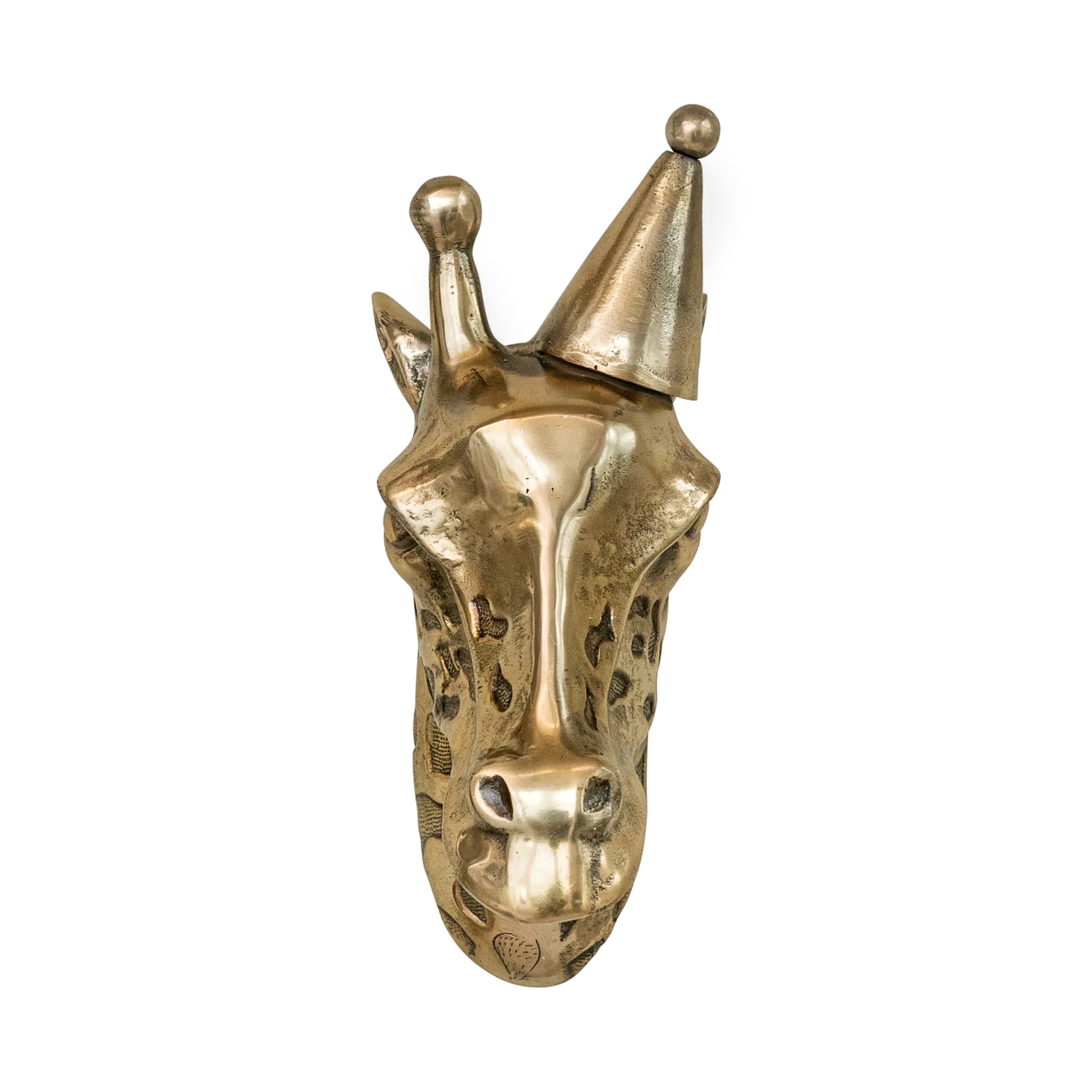 George the Giraffe Wall Mount (Antique Champagne Finish)
