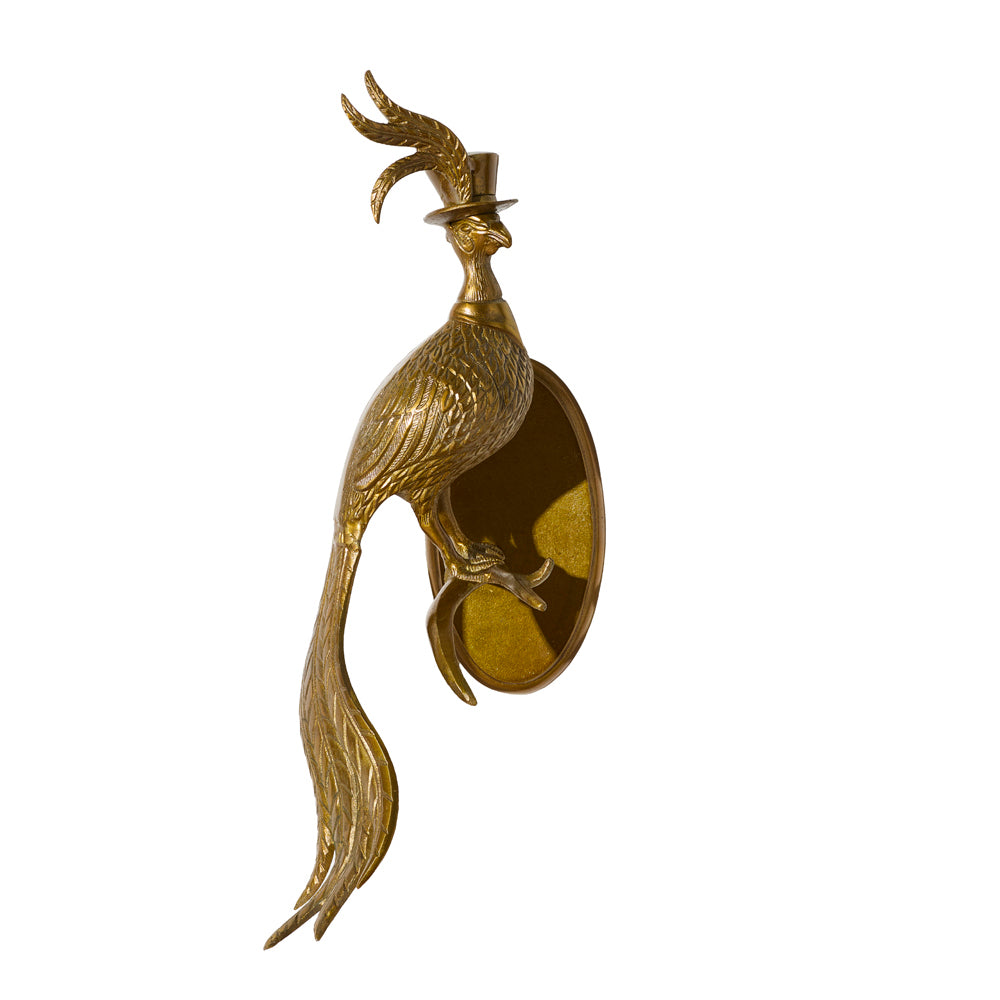 Emerson the Pheasant Wall Mount (Antique Brass Finish)