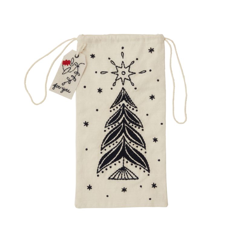 Embroidered Tree Gift Bag