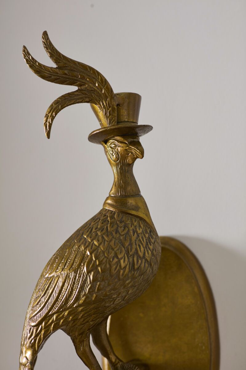 Emerson the Pheasant Wall Mount (Antique Brass Finish)
