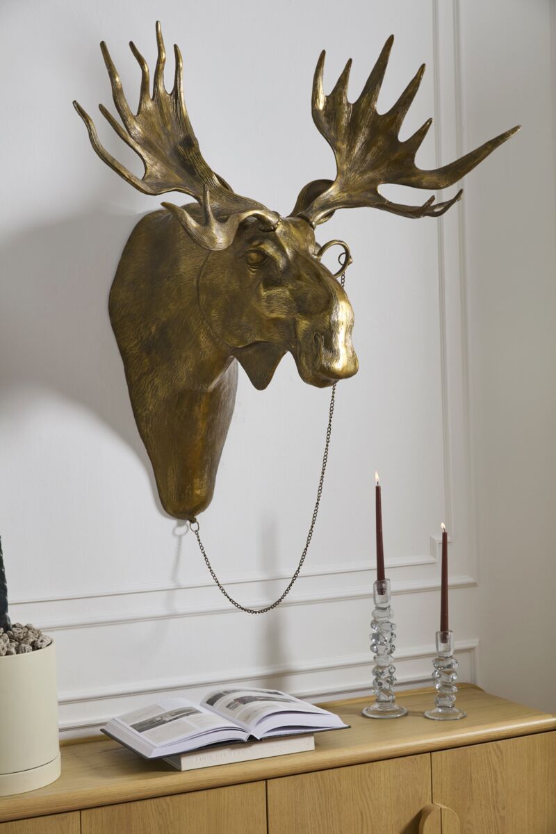 Eugene the Moose Wall Mount (Antique Brass Finish)