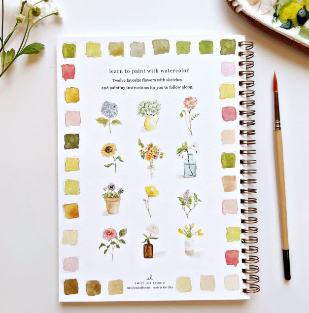 Flowers Watercolor Workbook