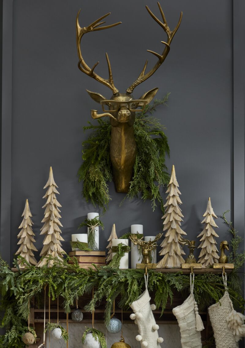 Frankie the Stag Wall Mount (Antique Brass Finish)