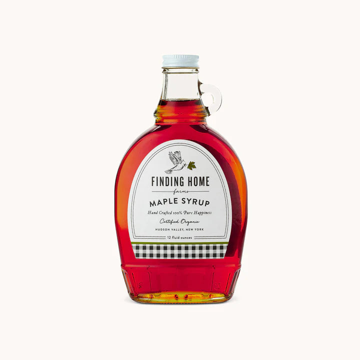 organic maple syrup glass bottle