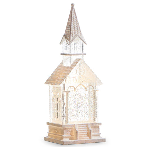 Lighted Glitter Church