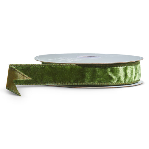 Green Velvet Ribbon - 1.5in