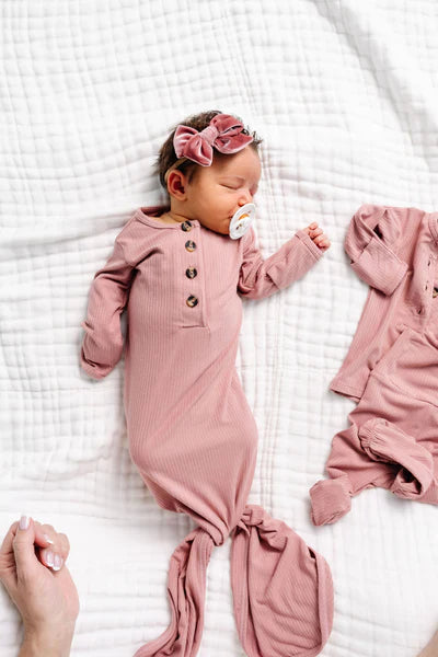 Jane Ribbed Knotted Gown