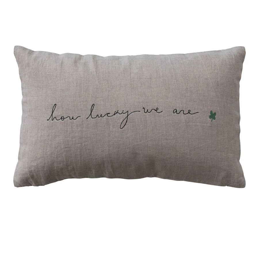 Lucky Quote Pillow
