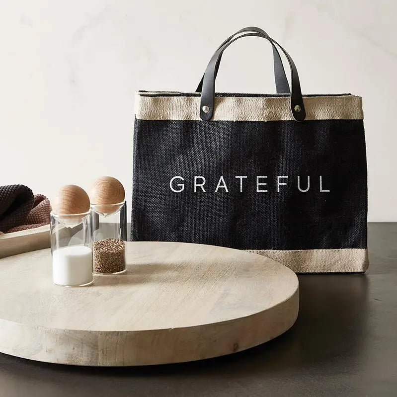 Black Mini Market Tote - Grateful
