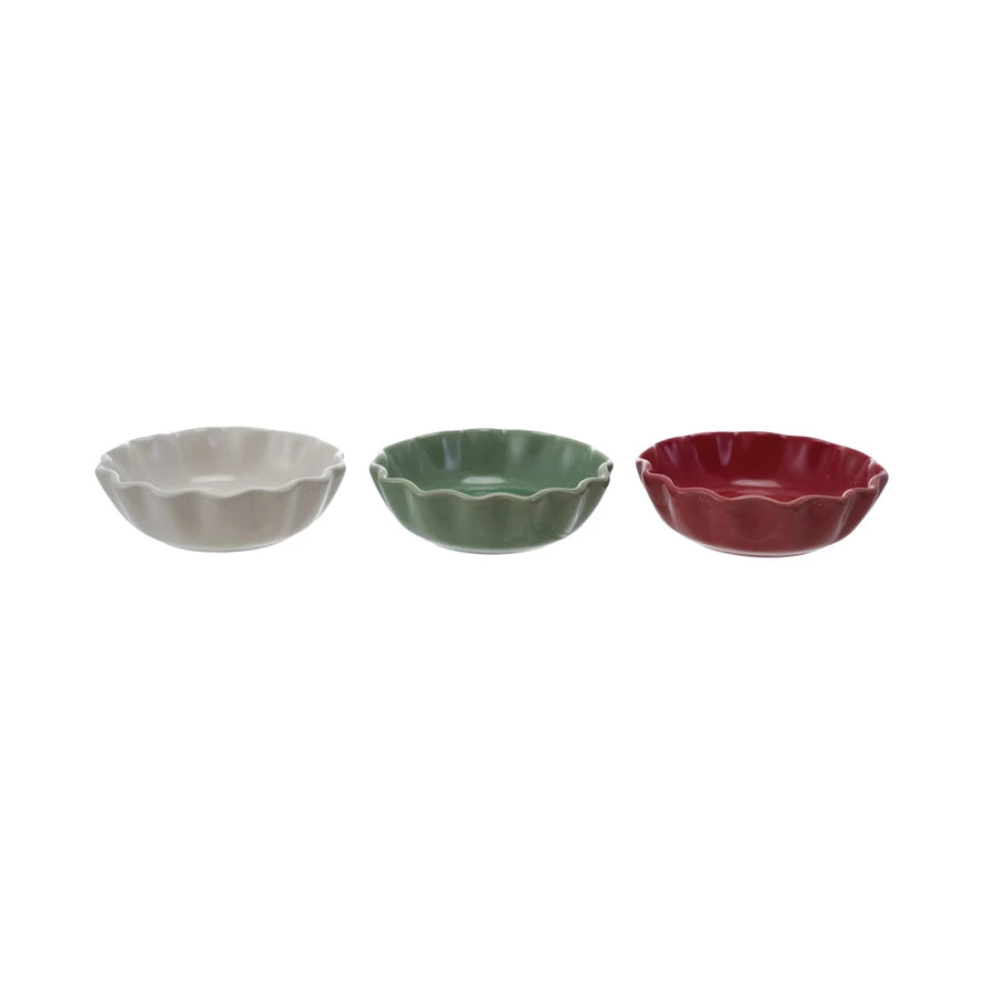 Stoneware Scalloped Bowl 4"
