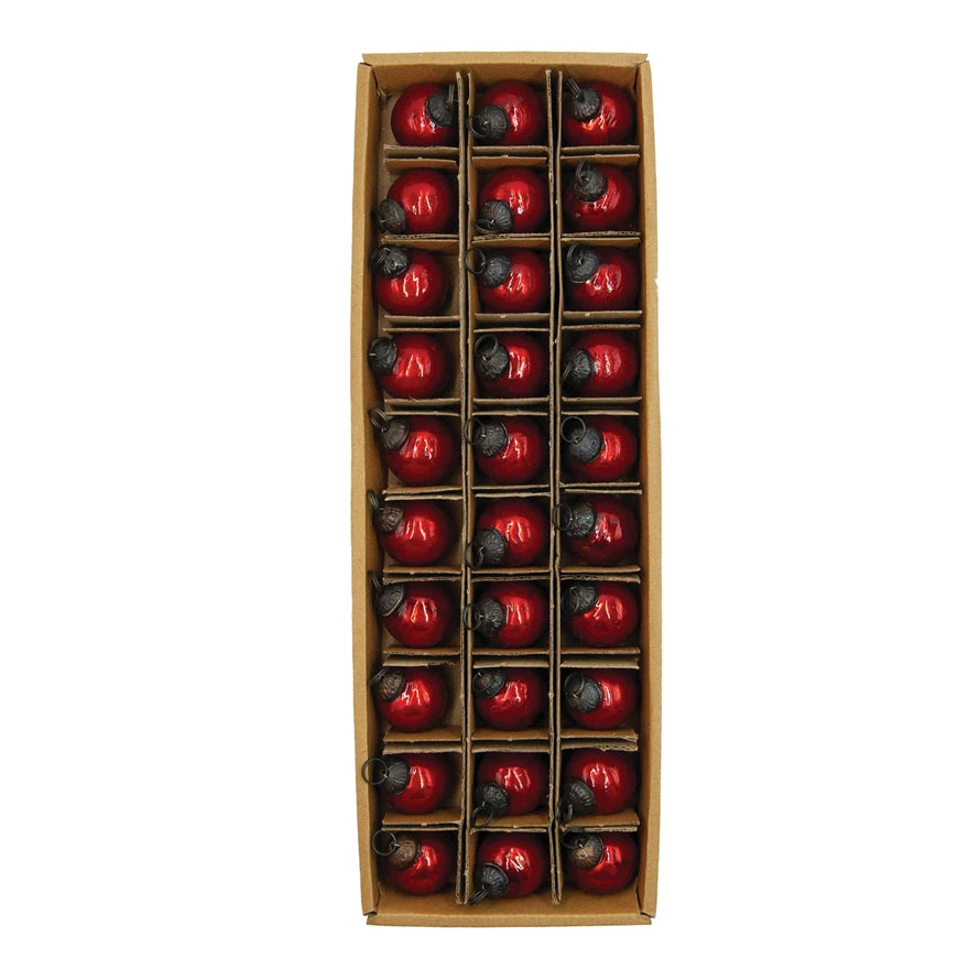 1" Red Glass Ornament