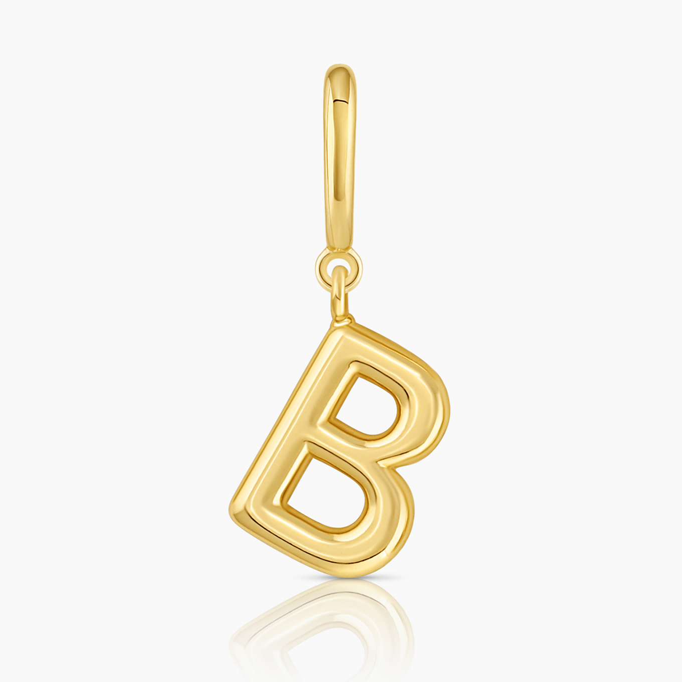 classic B alphabet gold-plated charm