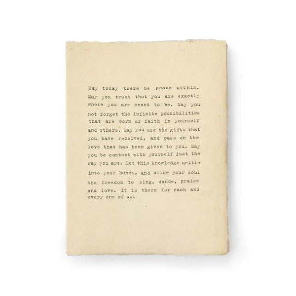 Large Peace Deckled Edge Notebook