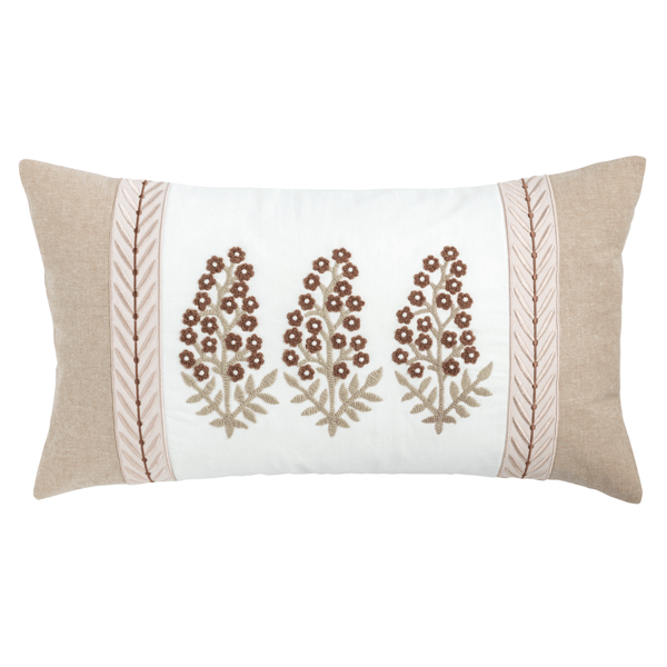 Lumbar Ribbon Trim Pillow