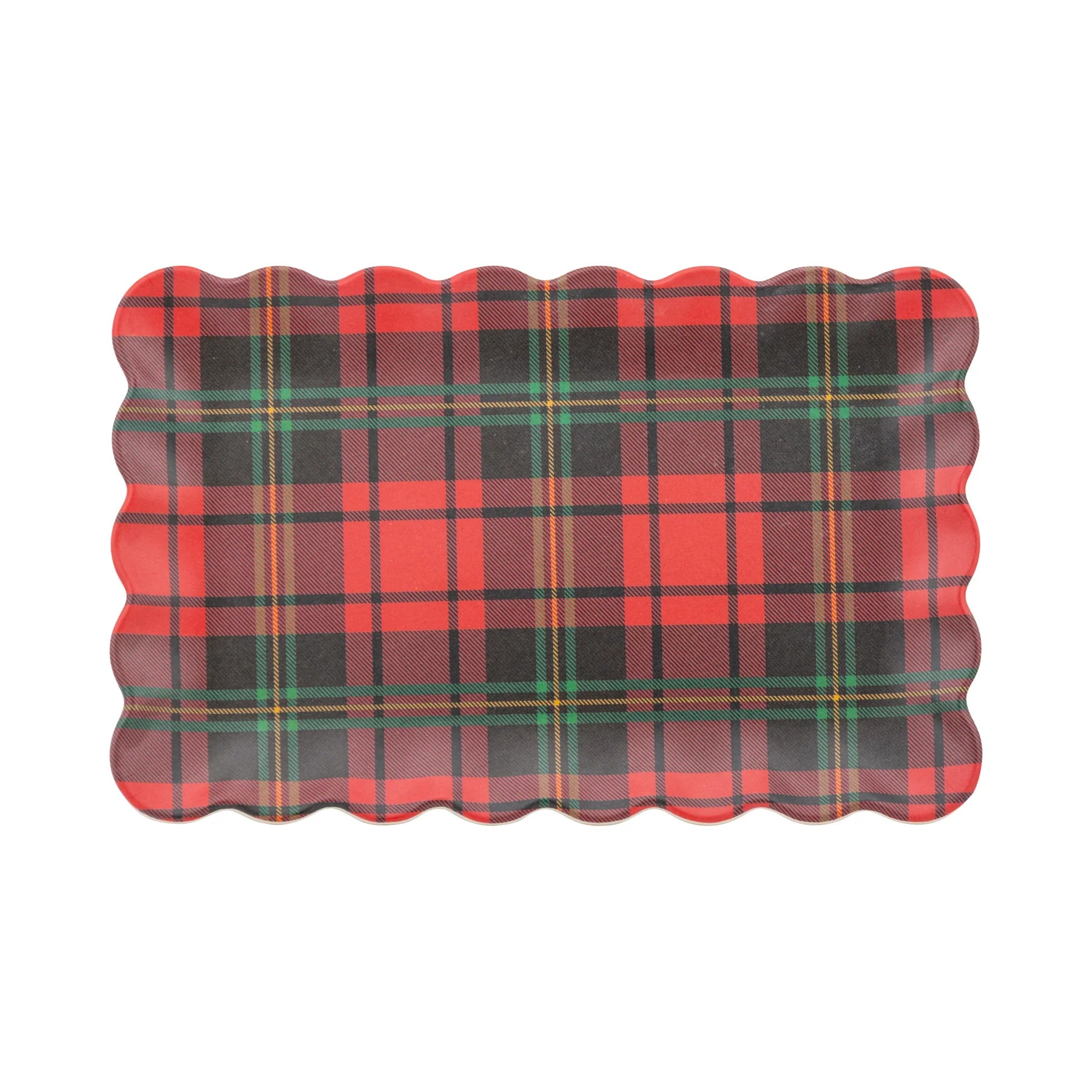 Plaid Bamboo Tray