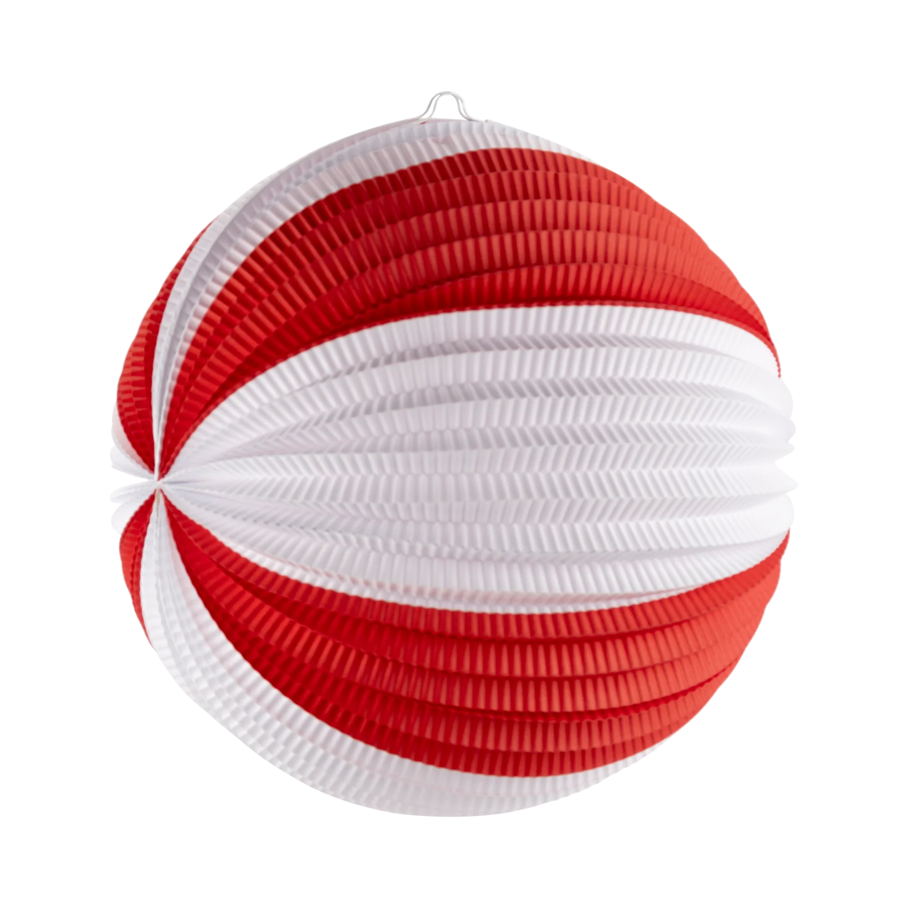 Red and Cream Accordion Paper Lanterns