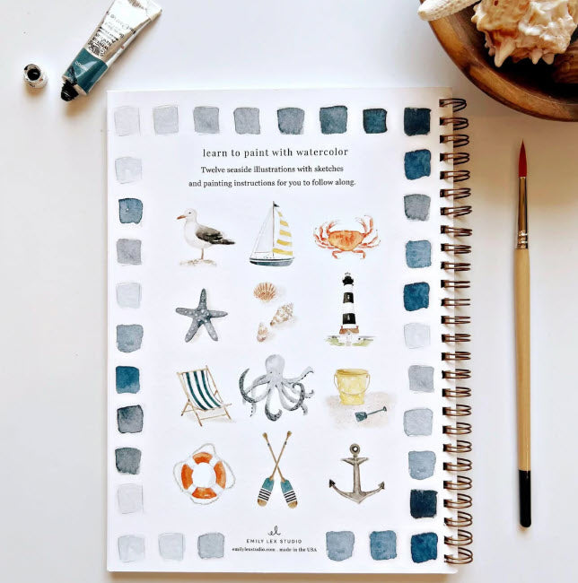 Seaside Watercolor Workbook