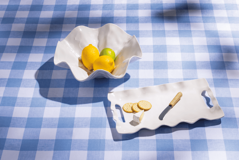 Ruffled Melamine Serving Bowl