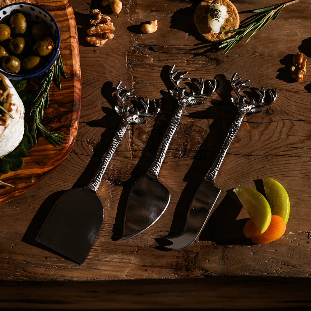 3 Cheese Knife Set - Stag